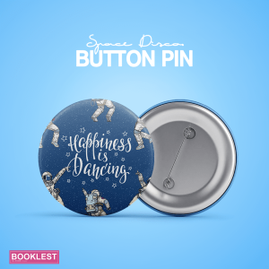 Space-Disco Button Pin