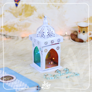 Ramadan Lantern White Medium - Metal 20Cm