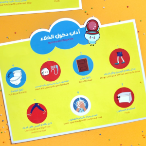 ملصق آداب دخول الحمام