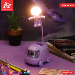 Acrylic Lighting Lamp Car Space Man - Purple