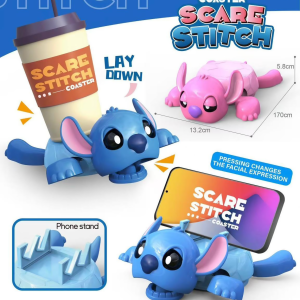 Funny 3D Stitch 2×1 - Coaster & Phone Holder