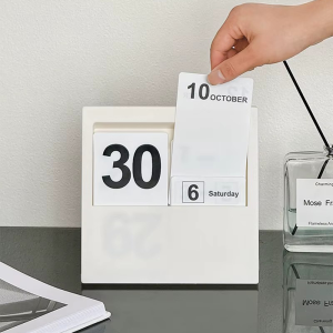 Modern Simple Acrylic Calendar- Off White