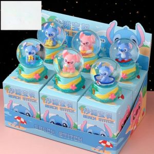 1Pc – Stitch Glass Snow Ball - with Color Changing LED Lights - Blind Box