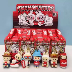 1Pc Secret Blind Box Silicone Keychain - Labubu Coca Cola
